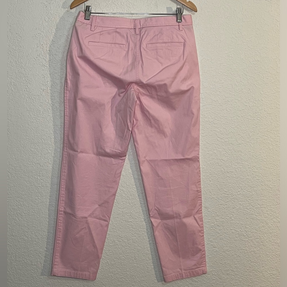 Talbots Relaxed chino straight leg in pink Office Business Casual Career Barbie - Picture 3 of 9